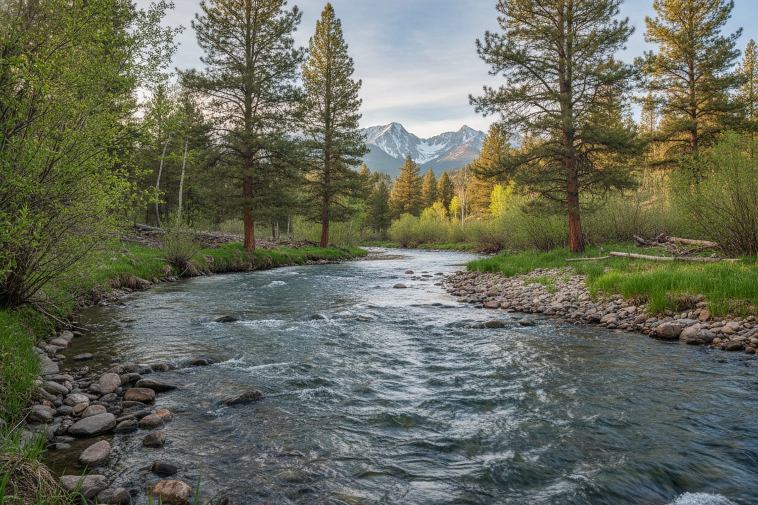 angler with fly rod in a fall canyon