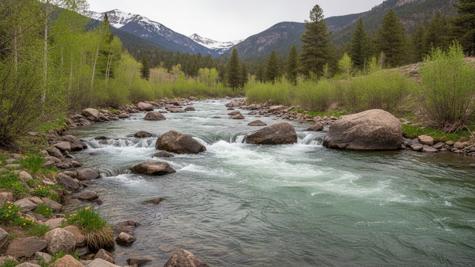 The South Platte at Deckers during spring runoff