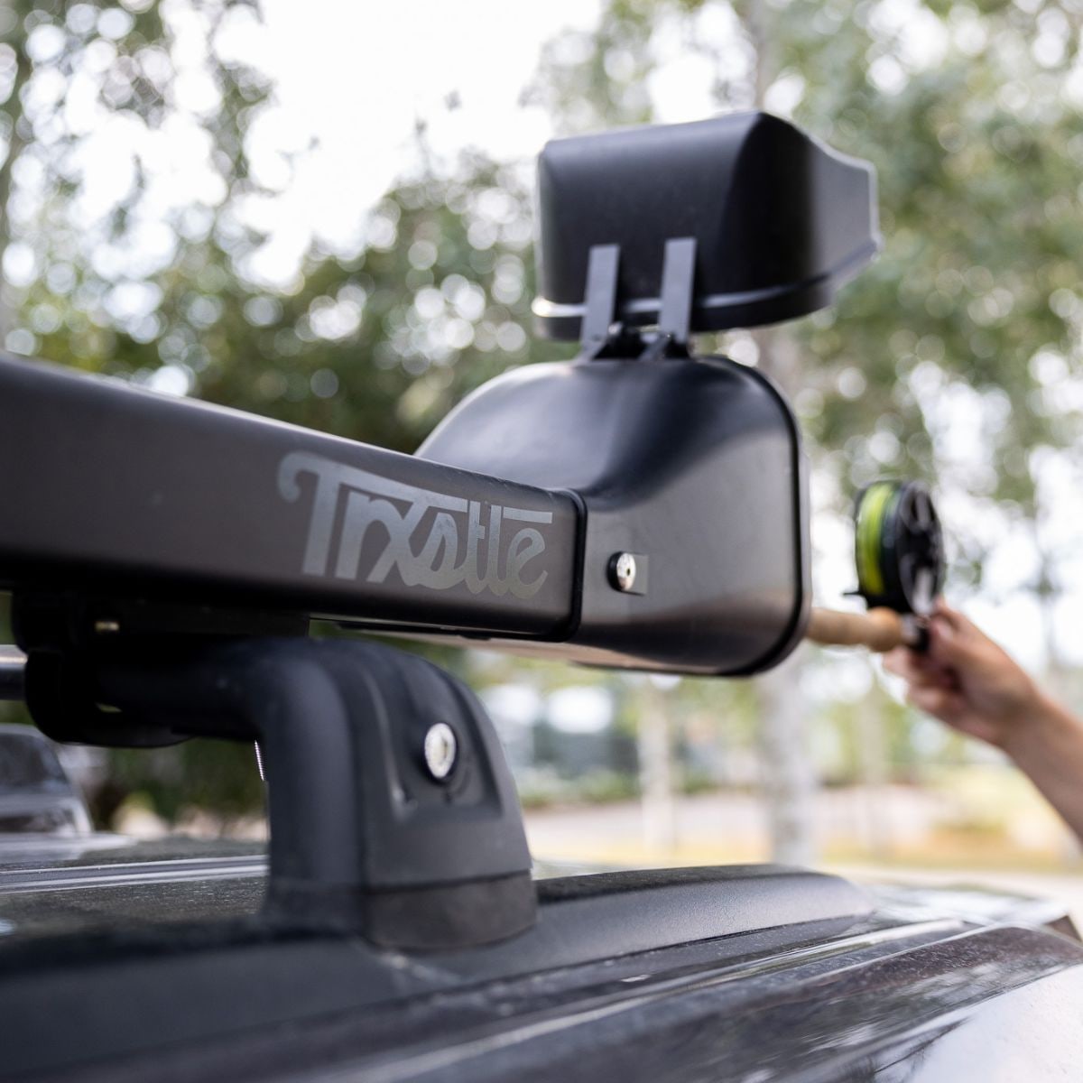 The Trxstle CRC Euro closed and locked on a roof rack